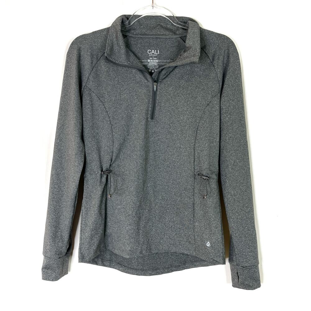 CALI Sport Heather Gray Pullover Athletic Running Jacket Womens Large